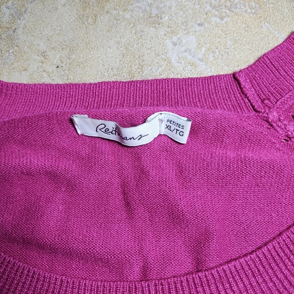 Reitmans Fushia Pink Knit Sweater Size XLP - Picture 3 of 11